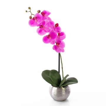 Artificial orchid Phalaenopsis EMILIA, decorative pot, pink, 18"/45cm