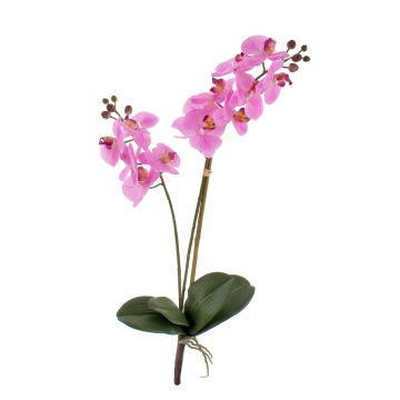 Silk phalaenopsis CANDIDA on spike, pink, 26"/65cm, Ø2.8"-3.1"/7-8cm
