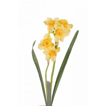 Artificial daffodil NEELA, yellow, 20"/50cm, Ø2.4"/6cm