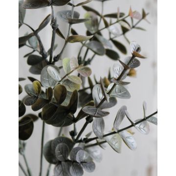 Artificial Eucalyptus LEONTINE on spike, green-grey, 14"/35cm