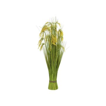 Plastic reed grass SILIA with panicles, green-yellow, 4ft/115cm
