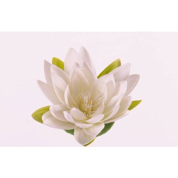 Fake water lily SCILLA, floating, cream, 1.6"/4cm, Ø6"/16cm