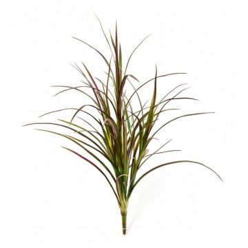 Artificial reed grass HANNI, on spike, green-red, 31"/80cm
