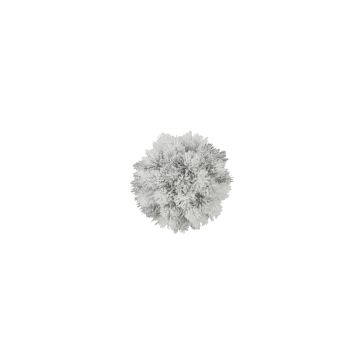 Artificial Pine ball ALESSIA, snow-covered, white, Ø6"/15cm