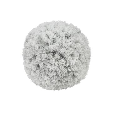 Artificial Pine ball ALESSIA, snow-covered, white, Ø12"/30cm