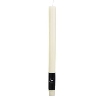 Candle AURORA for candlestick, ivory, 11"/27cm, Ø0.9"/2,2cm, 10h - Made in Germany