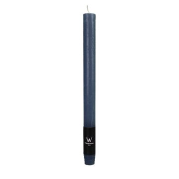 Candle AURORA for candlestick, dark blue, 11"/27cm, Ø0.9"/2,2cm, 10h - Made in Germany