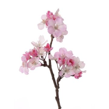 Decorative Apple blossom spray OCHUKO, pink-white, 14"/35cm