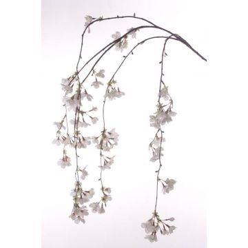 Silk Cherry blossom spray KAGAMI, white, 4ft/120cm
