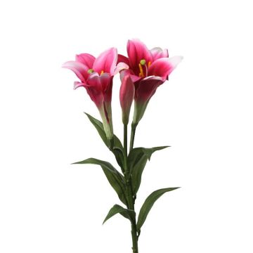 Artificial easter lily ERISA, pink, 30"/75cm, Ø3.1"-4.3"/8-11cm