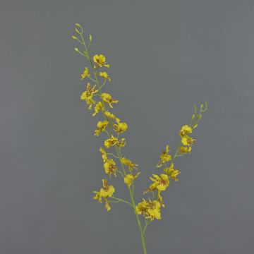 Artificial oncidium spray TALIAH, yellow, 33"/85cm, Ø1.2"-1.6"/3-4cm