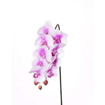 Artificial phalaenopsis spray ENISA, pink-white, 18"/45cm, Ø2.8"/7cm