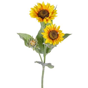 Fake sunflower LUPITA, yellow, 33"/85cm, Ø4.7"-6"/12-15cm