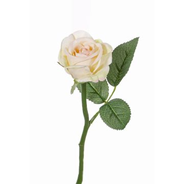 Fake rose GABI, cream-pink, 10"/25cm, Ø2"/5cm