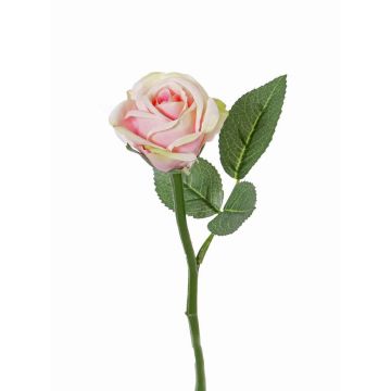 Fake rose GABI, pink-green, 10"/25cm, Ø2"/5cm