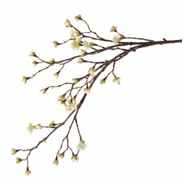 Silk Maple branch STEFFEN, with flowers, green-yellow, 4ft/110cm