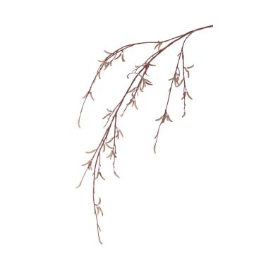 Fake Birch spray NANTE, with flowers, brown, 3ft/90cm