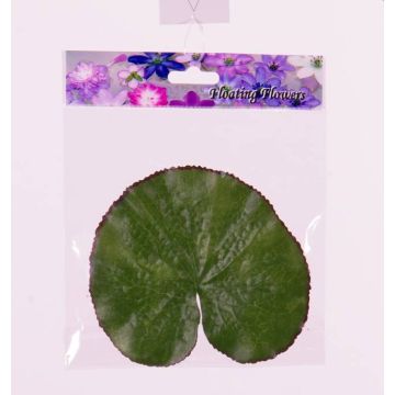 Fake water lily leaf AJAY, floating, green, Ø5.1"/13cm