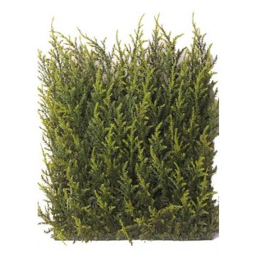 Artificial Cypress hedge element NEOH, light green, crossdoor, 10"x10"/25x25cm