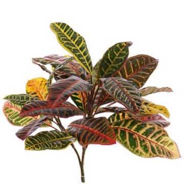 Artificial Croton JOMI, on spike, colourful, 20"/50cm