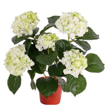 Artificial flower hydrangea TEMARI, cream-green, 16"/40cm, Ø3.9"-4.7"/10-12cm