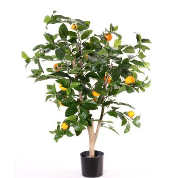 Artificial Orange tree TERUKI, natural stem, fruits, 33"/85cm