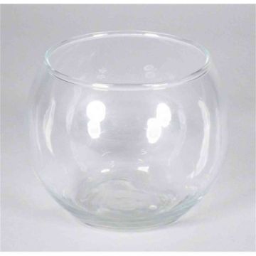 Mini fish bowl vase TOBI OCEAN, clear, 3.3"/8,5cm, Ø4.3"/11cm