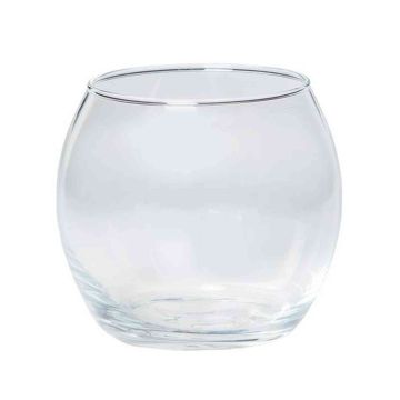 Fish bowl vase TOBI OCEAN, clear, 2.6"/6,5cm, Ø3.1"/8cm