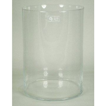 Glass vase SANYA OCEAN, cylinder, clear, 14"/35cm, Ø10"/25cm