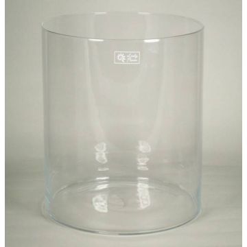 Cylindrical candle holder SANYA OCEAN, glass, clear, 14"/35cm, Ø12"/30cm
