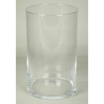 Glass vase SANYA OCEAN, cylinder, clear, 10"/25cm, Ø6"/15cm
