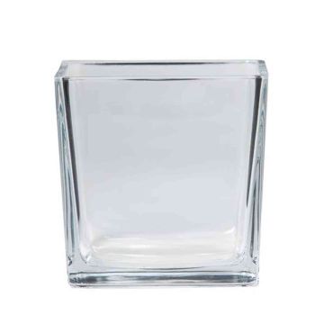 Glass planter KIM OCEAN, clear, 4.7"x4.7"x4.7"/12x12x12cm