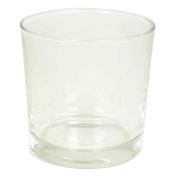Tealight holder XXL BRIAN, glass, clear, 4.9"/12,5cm, Ø5"/13cm