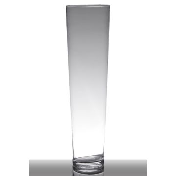 Tall slim glass vase LORENA, clear, 28"/70cm, Ø7.5"/19cm
