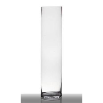 Cylindrical flower vase SANSA EARTH, glass, clear, 31"/80cm, Ø7.5"/19cm