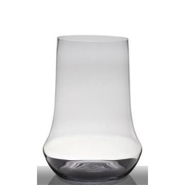 Transparent flower vase SHANE, glass, 18"/45cm, Ø13"/33,5cm