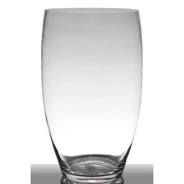 Glass decorative vase HENRY, round, 18"/46cm, Ø10"/26cm