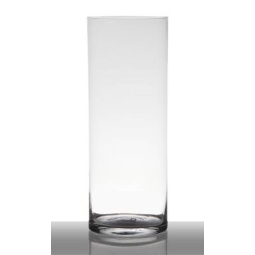 Vase made of glass SANYA EARTH, cylinder, clear, 16"/40cm, Ø6"/15cm