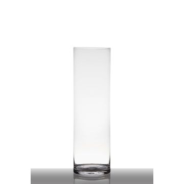 Cylindrical flower vase SANYA EARTH, glass, clear, 20"/50cm, Ø6"/15cm