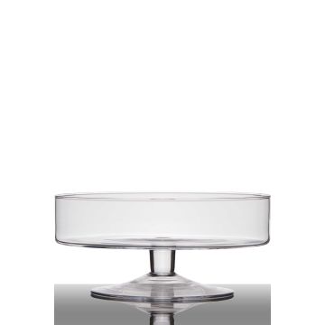 Bowl with stand CORIE EARTH, glass, clear, 5"/13cm, Ø11"/29cm