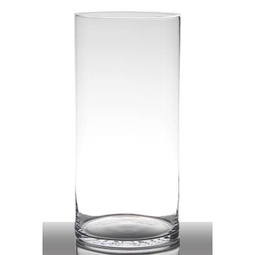 Glass vase SANYA EARTH, cylinder, clear, 16"/40cm, Ø7.5"/19cm