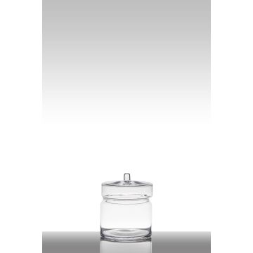 Glass jar with lid MILLIE, clear, 8"/21cm, Ø7.5"/19cm