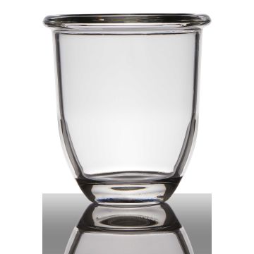 Cachepot made of glass FYNN, clear, 6"/15cm, Ø5.3"/13,5cm