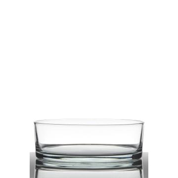 Decorative glass bowl VERA EARTH, clear, 3.1"/8cm, Ø10"/25cm