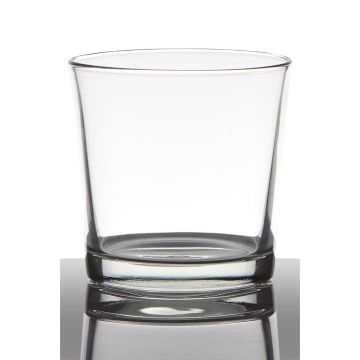 Glass vessel for candles ALENA, clear, 5"/13cm, Ø5"/13cm