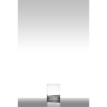 Large glass for tea lights SANYA EARTH, clear, 4.3"/11cm, Ø3.5"/9cm