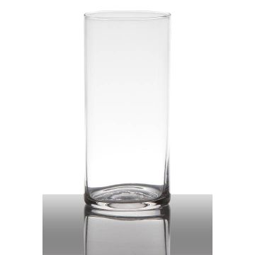 Glass vase SANYA EARTH, cylinder, clear, 7.5"/19cm, Ø3.5"/9cm