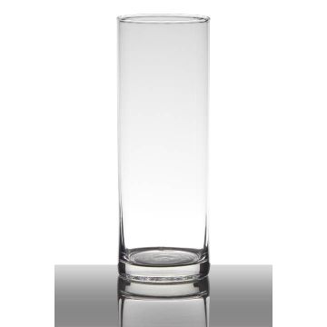Glass vase SANYA EARTH, cylinder, clear, 9"/24cm, Ø3.5"/9cm