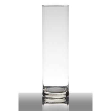 Glass vase SANYA EARTH, cylinder, clear, 12"/30cm, Ø3.5"/9cm