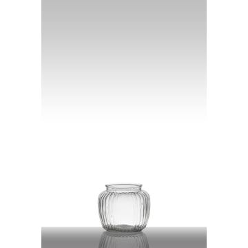 Glass with vertical stripes NOLAN, clear, 5"/13cm, Ø6"/15cm